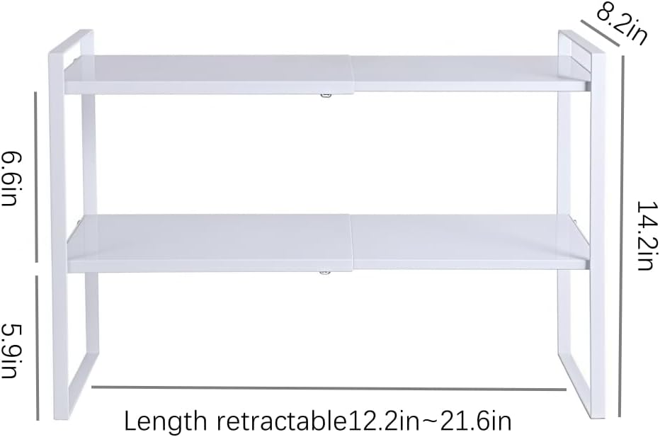 2-Tier Expandable Organizer Shelf for Kitchen Cabinet