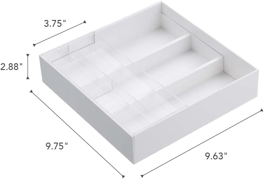 Home Tower Expandable Cutlery Drawer Organizer - Kitchen Silverware Utensil Storage Tray