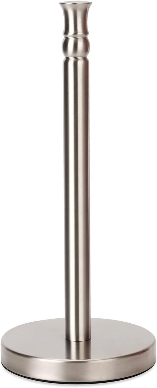Paper Towel Holder Stand Countertop with Heavy Weighted Stainless Steel Base