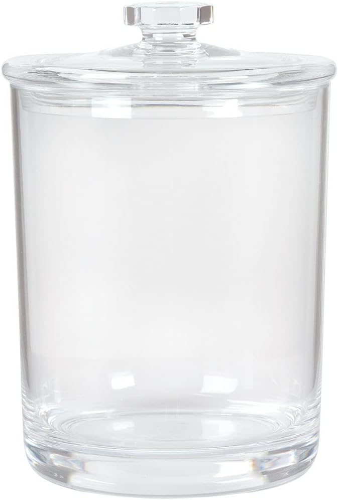 Acrylic Apothecary Jar with Lid, 60 Oz Storage Container for Bathroom, Kitchen and Office