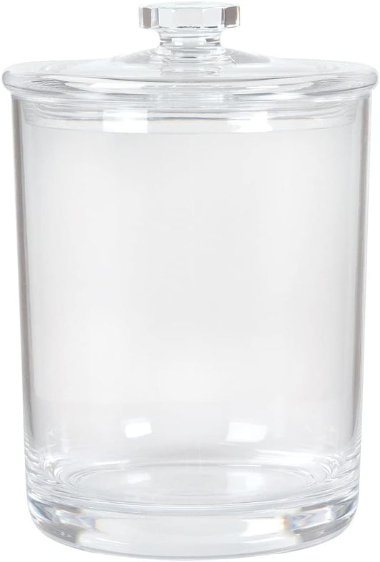 Acrylic Apothecary Jar with Lid, 60 Oz Storage Container for Bathroom, Kitchen and Office