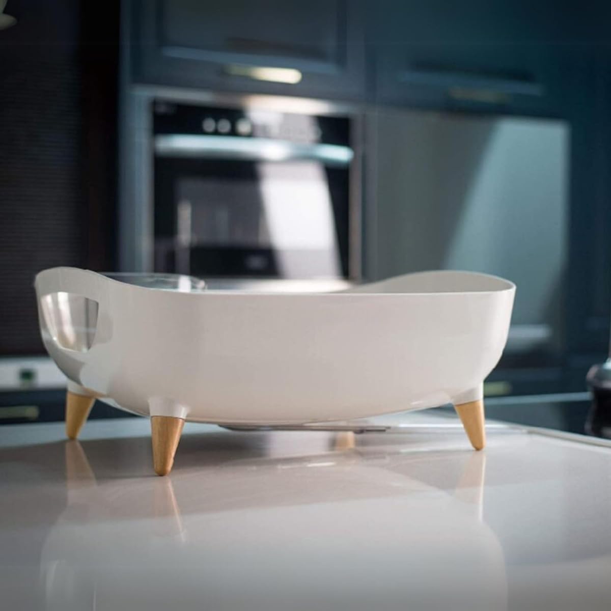 Wide Volume Dish Drying Rack with Removable Utensil Holder