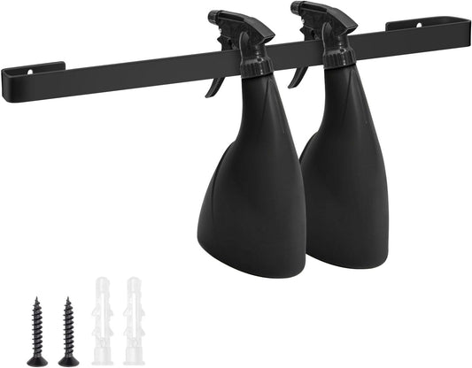 Spray Bottle Holder 14 Inches Slim Stainless-Steel Wall Mount Hanger for Spray Bottle