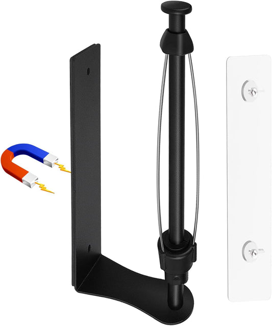 Magnetic Paper Towel Holder for Frige, One-Hand Operable Paper Towel Holder, Self-Adhesive