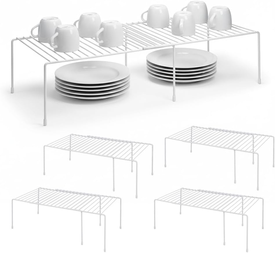 4-Pack Expandable Medium (13.4-25.1x9inch) Kitchen Organizer Rack