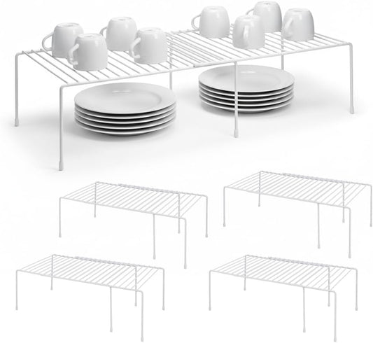 4-Pack Expandable Medium (13.4-25.1x9inch) Kitchen Organizer Rack