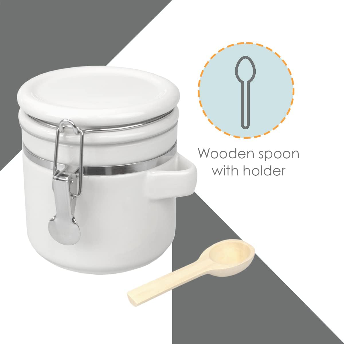 Canister Sets For The Kitchen (4 Piece Set) White