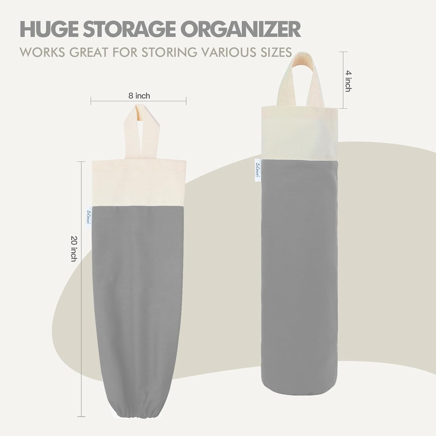 Plastic Bag Holder, Wall Mount Grocery Bag Holder for Plastic Bags Storage