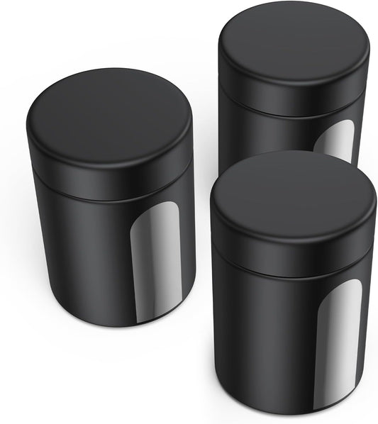 Glass Storage Jar (6 oz), 3 Pack Premium Smell Proof Visual Container with Child Resistant Cap