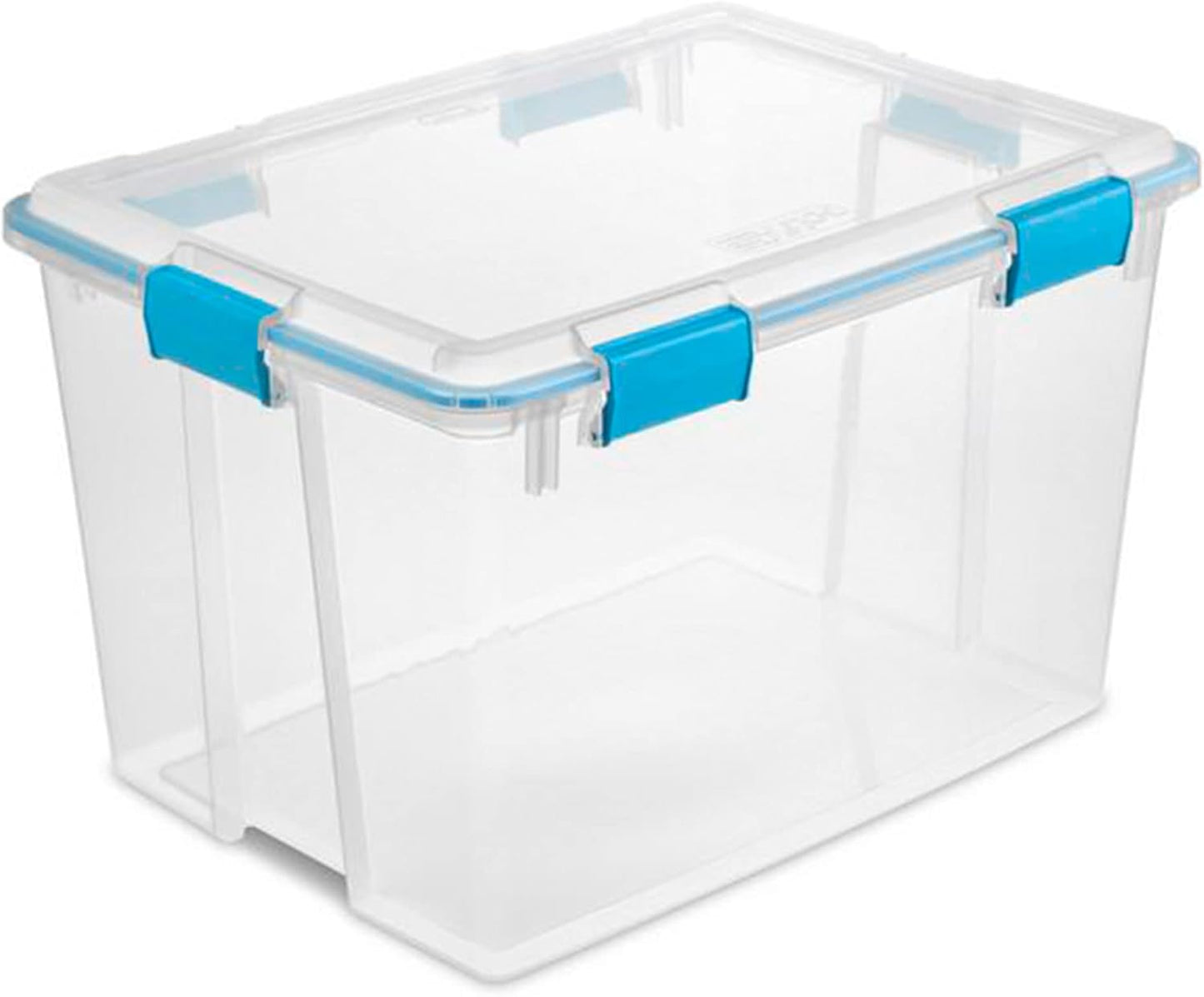 80 Qt Gasket Box, Stackable Storage Bin with Latching Lid and Tight Seal