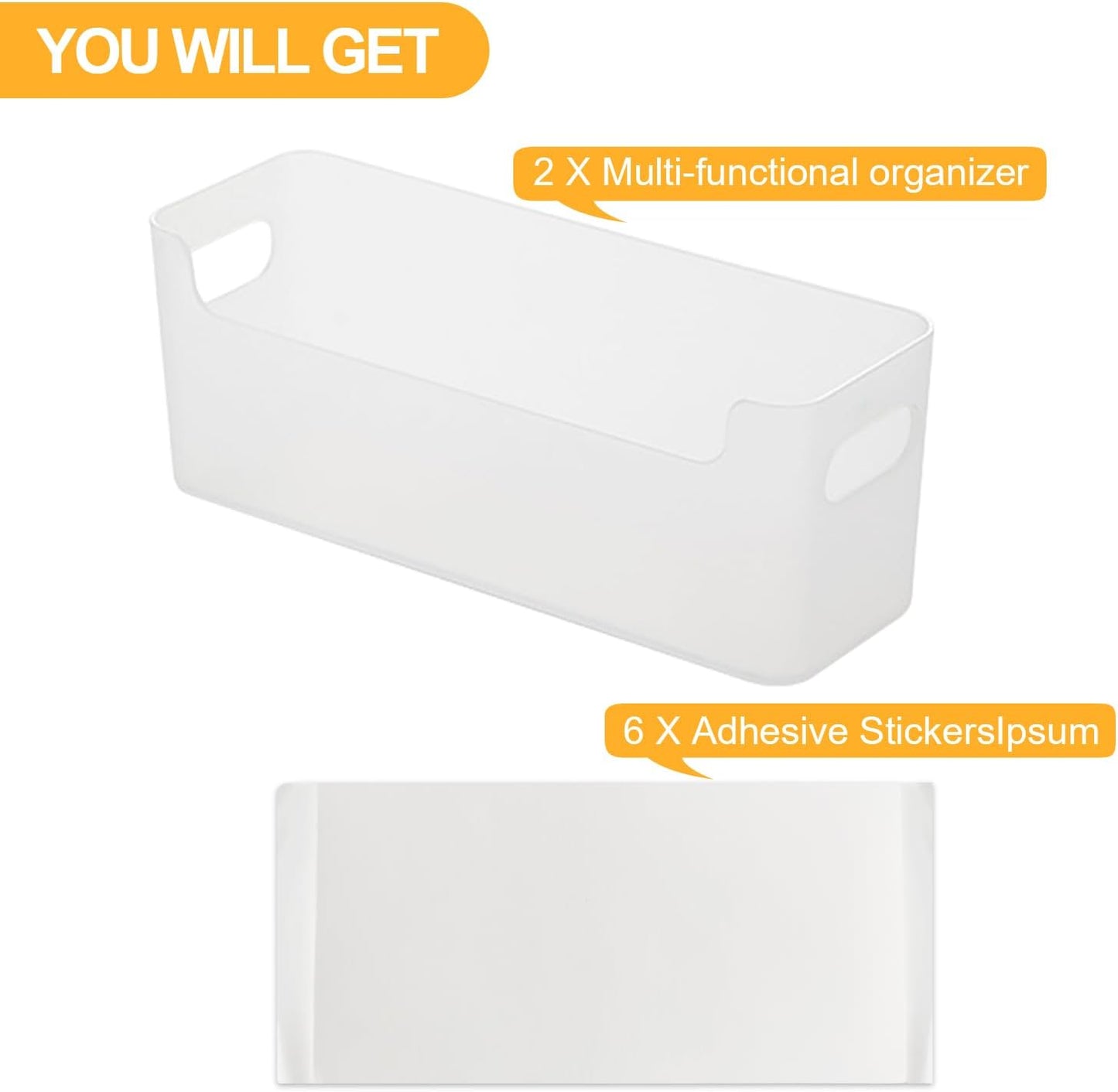 2 Pack Cabinet Organizer Storage, Adhesive Over Cabinet Door Organizer