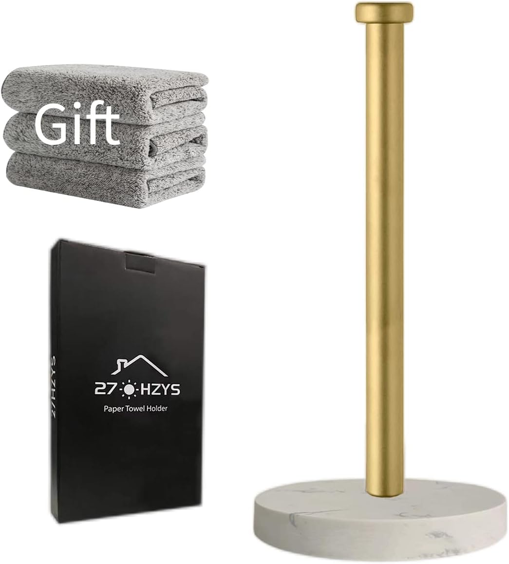 Paper Towel Holder Countertop, Standing Paper Towel Roll Holder for Kitchen Bathroom