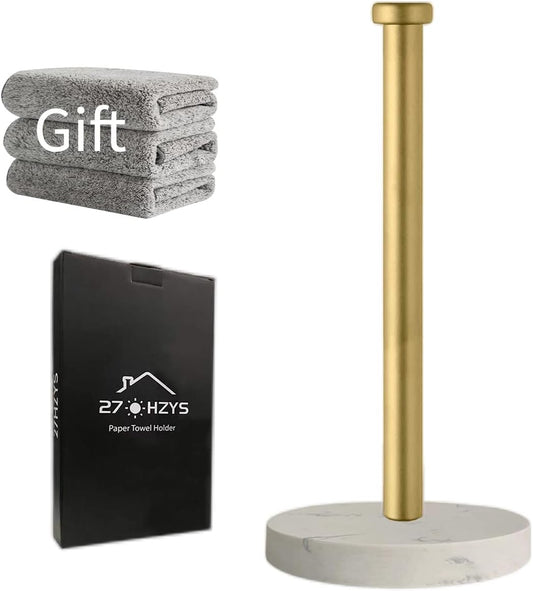 Paper Towel Holder Countertop, Standing Paper Towel Roll Holder for Kitchen Bathroom
