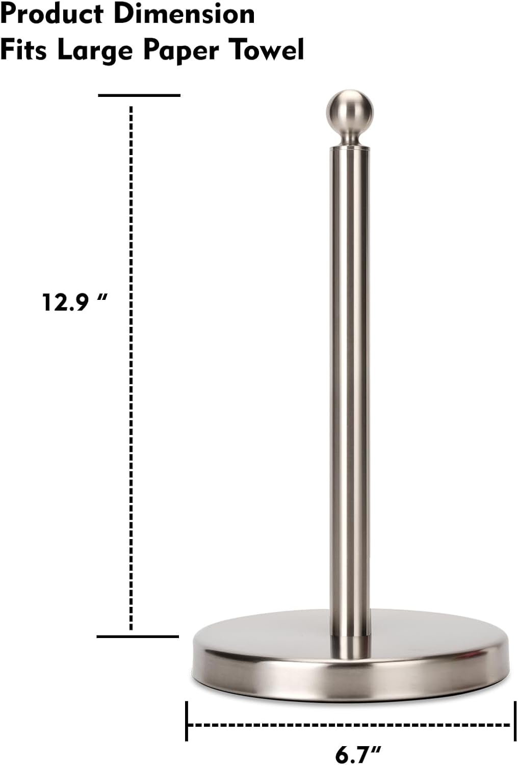 Paper Towel Holder Countertop, Standing Paper Towel Roll Holder for Kitchen Bathroom