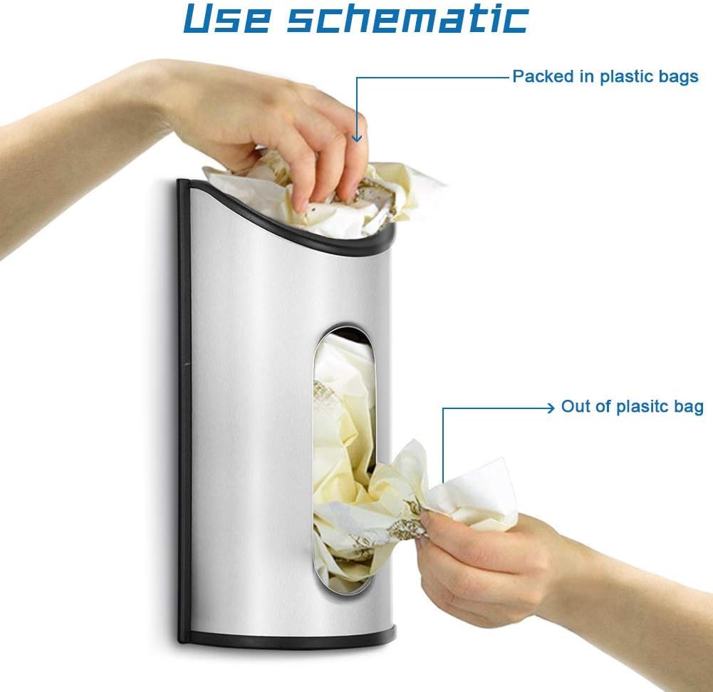 Plastic Bag Holder for Grocery Bag Wall Mount