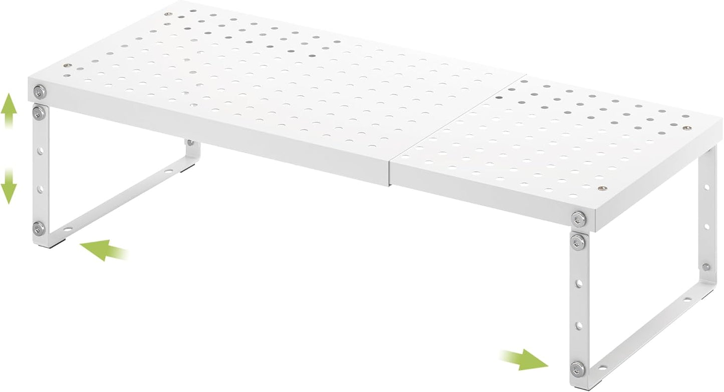 Expandable Cabinet Organizer Shelf With Adjustable Height