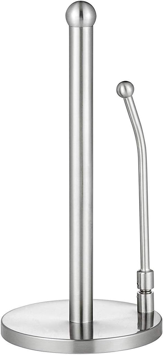 Countertop Paper Towel Holder - Stainless Steel Kitchen Napkin Roll Dispenser Stand for Home