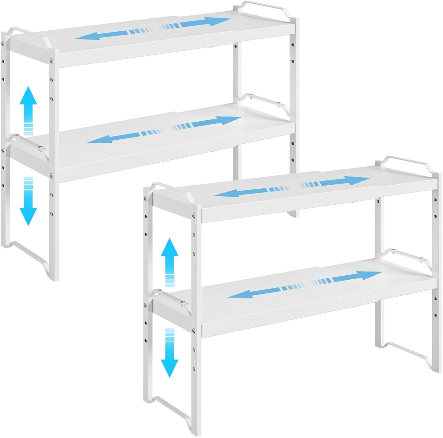 4 Pack Kitchen Cabinet Shelves Organizers, Kitchen Counter Storage Shelf Spice Rack