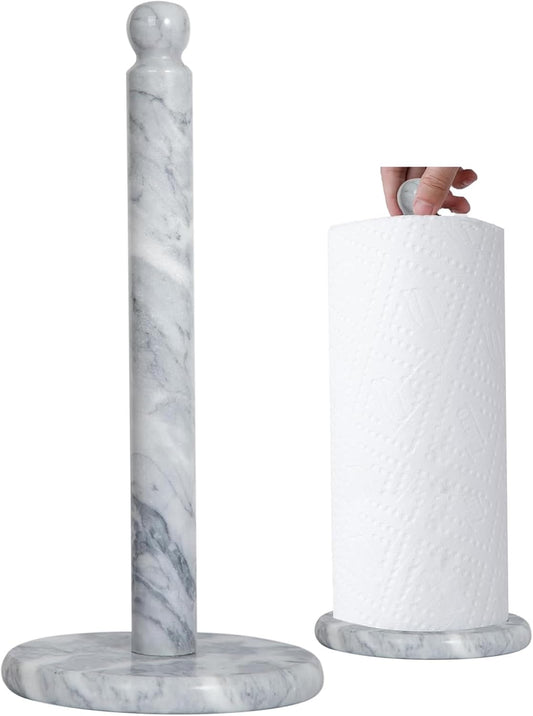 Natural Marble Paper Towel Holder for Kitchen Countertop