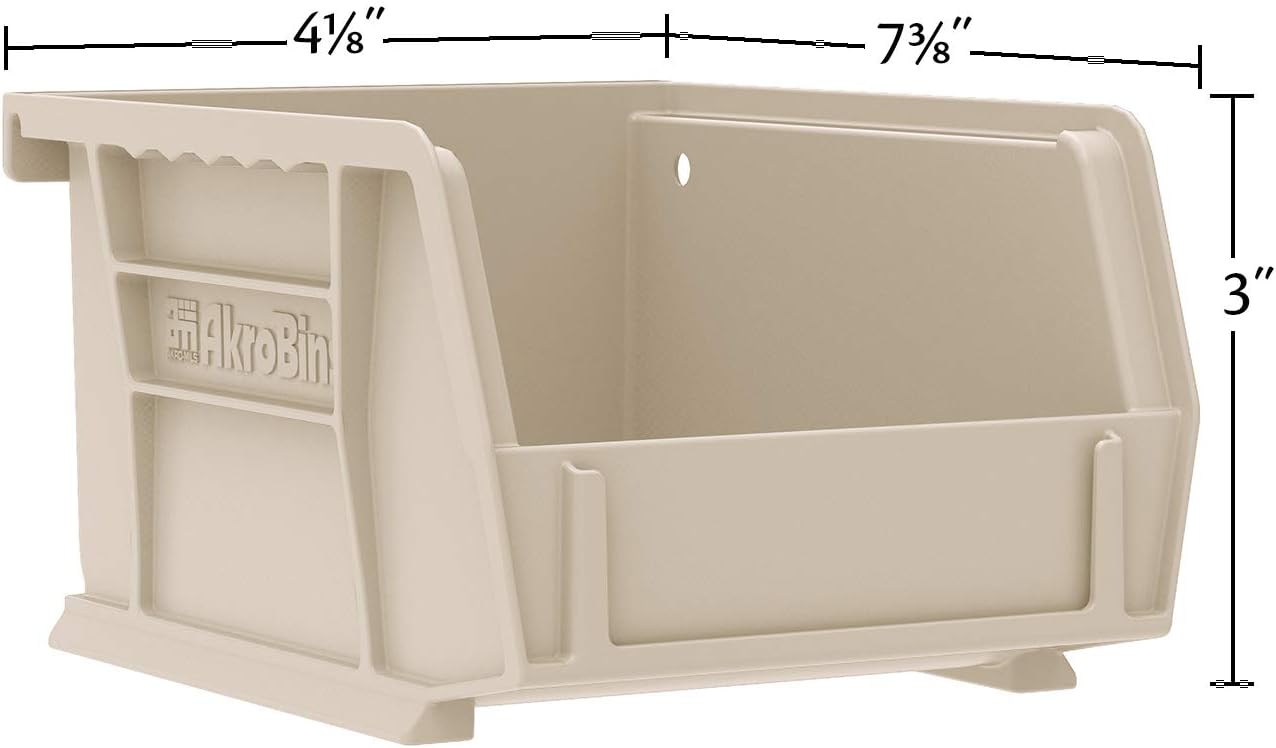 30220 AkroBins Plastic Storage Bins, Space-Saving Stackable Bins for Garage, Pantry