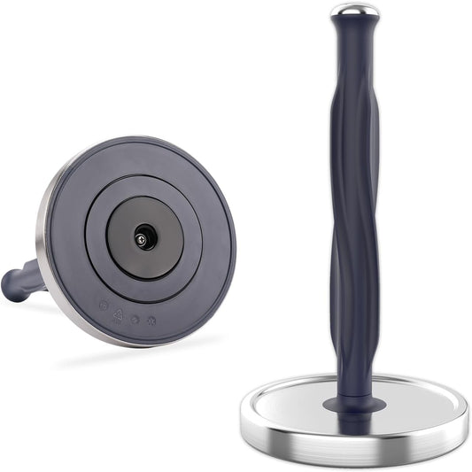 One-Handed Countertop Paper Towel Holder, Rotation Freestanding Kitchen Paper Holder Stand