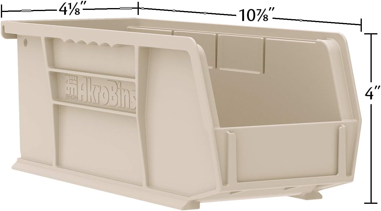 30224 AkroBins Plastic Storage Bins, Space-Saving Stackable Bins for Garage, Pantry