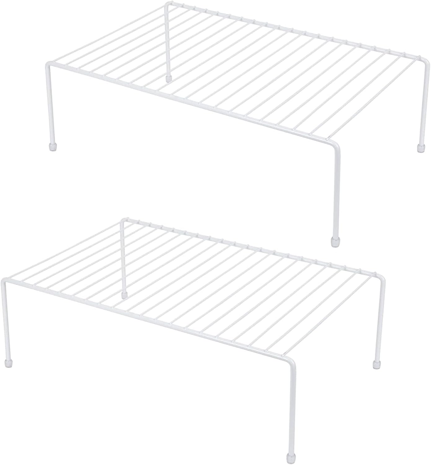 Set of 2 Large (16.1 x 10.2 Inch) Cabinet Storage Shelf Rack