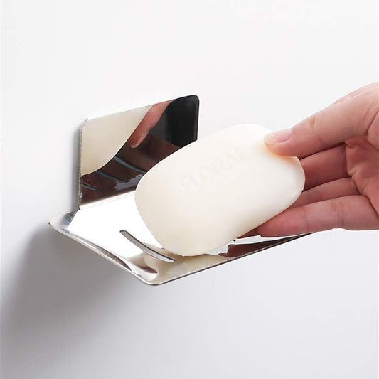Soap Holder for Shower with Stainless Steel,Rustproof Soap Saver Sponge Holder for Bathroom,Tub,Kitchen Sink (Chrome)