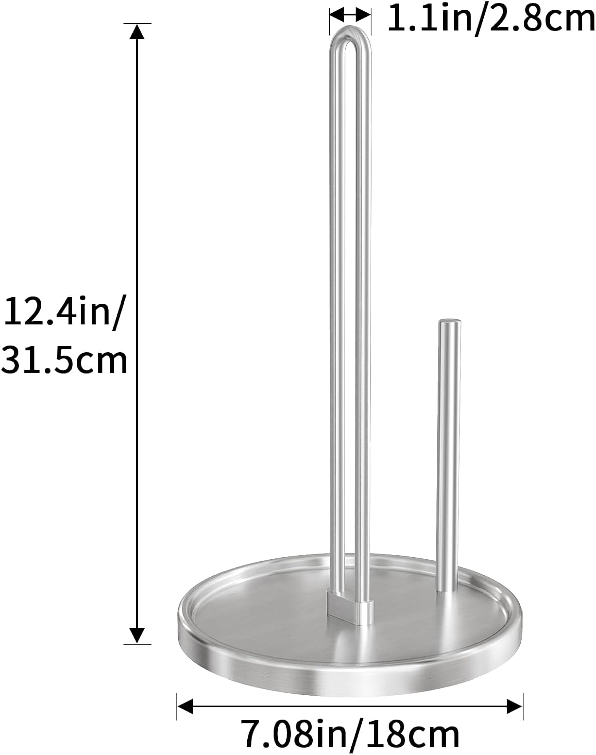 Paper Towel Holder Countertop, Freestanding Paper Towel Roll Holder with Weighted Base