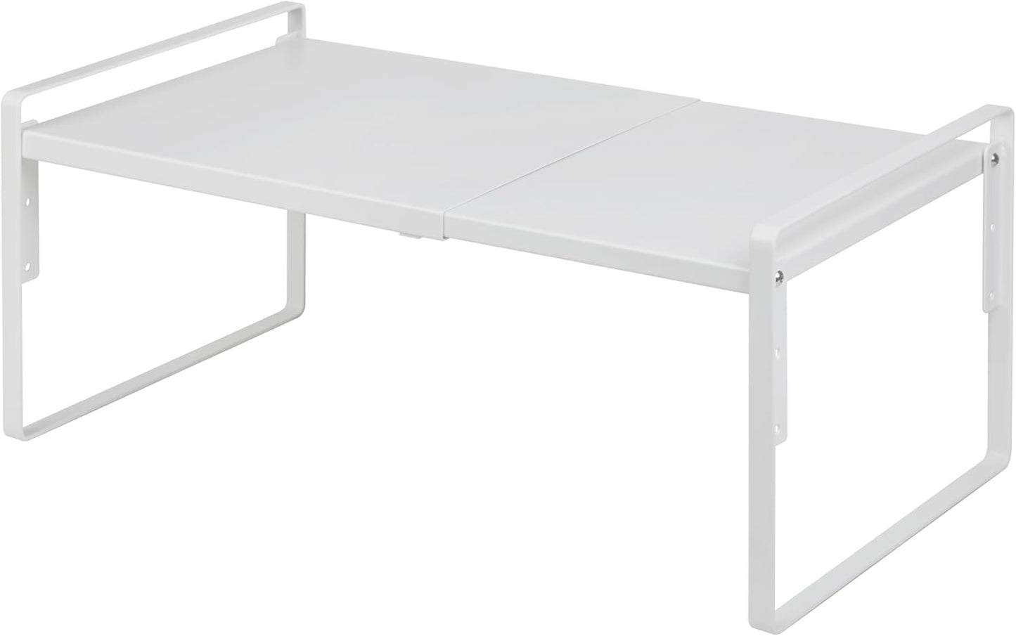 Cabinet Shelf Expandable Height Adjustable Shelf Organizer Riser for Kitchen Cabinet Pantry Cupboard Under Sink Countertop Organization Storage Space Saver Stackable Heavy Duty Metal White XXL