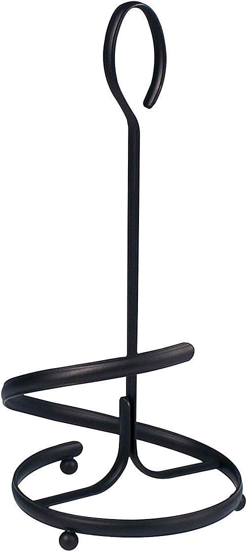 Ashley Black Paper Towel Holder with Easy Tear Arm for Kitchen Countertop Organization