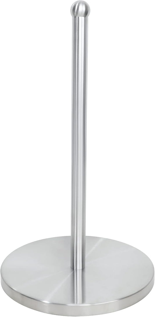 Paper Towel Holder,Standing Paper Towel Roll Holder for Standard or Mega Rolls,Paper Towel Stand for Kitchen Counter Bathroom Table,SUS304 Stainless Steel Brushed Nickel
