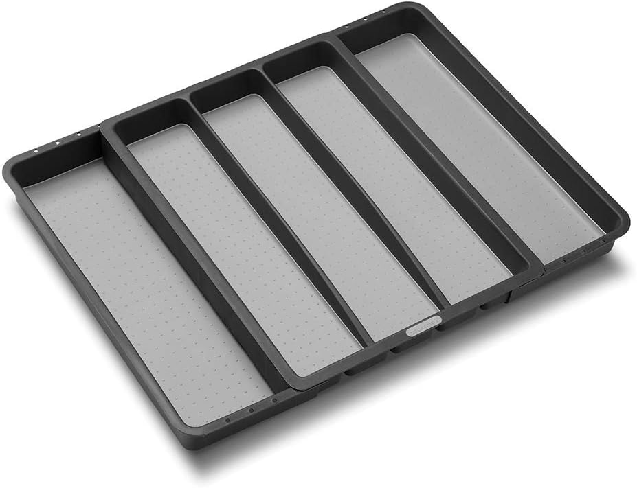 Expandable Utensil Tray, 8 Compartment Organizer for Forks, Knives & Spoons