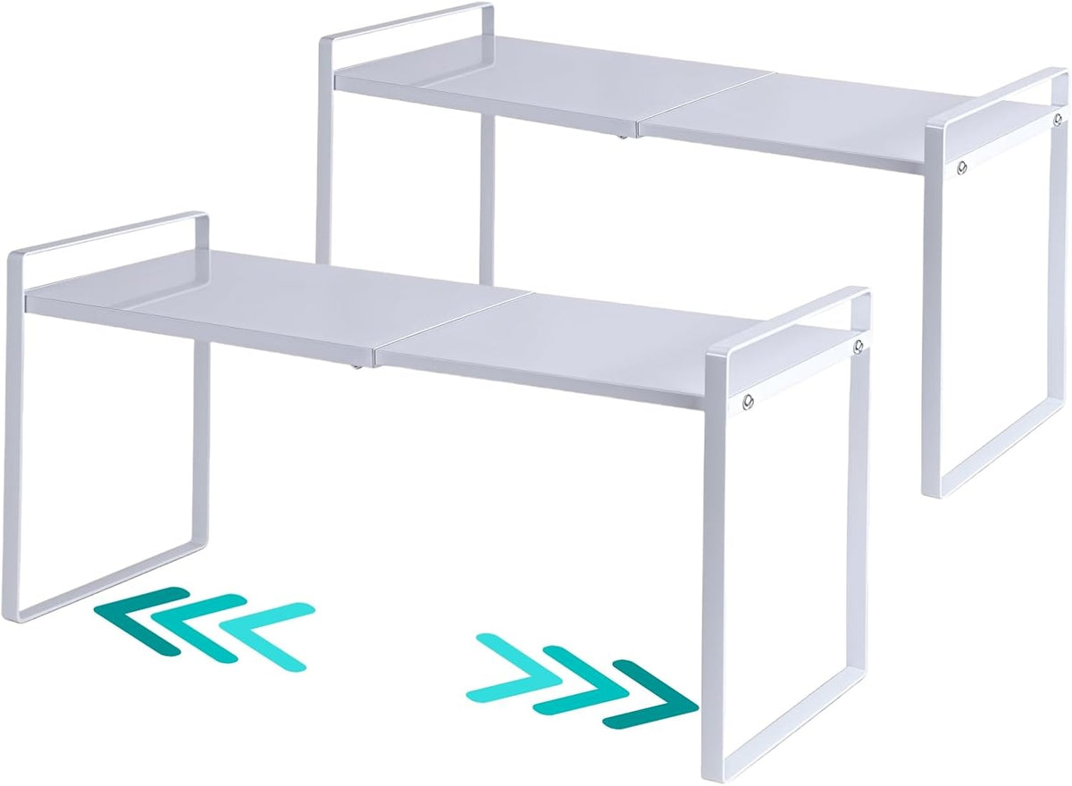 2-Tier Expandable Organizer Shelf for Kitchen Cabinet