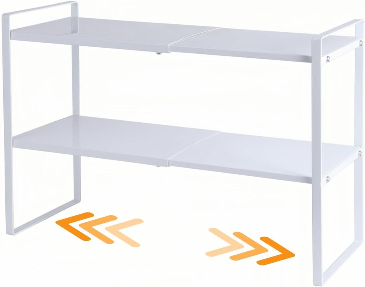 2-Tier Expandable Organizer Shelf for Kitchen Cabinet