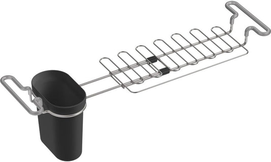 K-5473-CHR Multi-Purpose Over-The-Sink Drying Rack, Caddy with Kitchen Towel Bar Holder