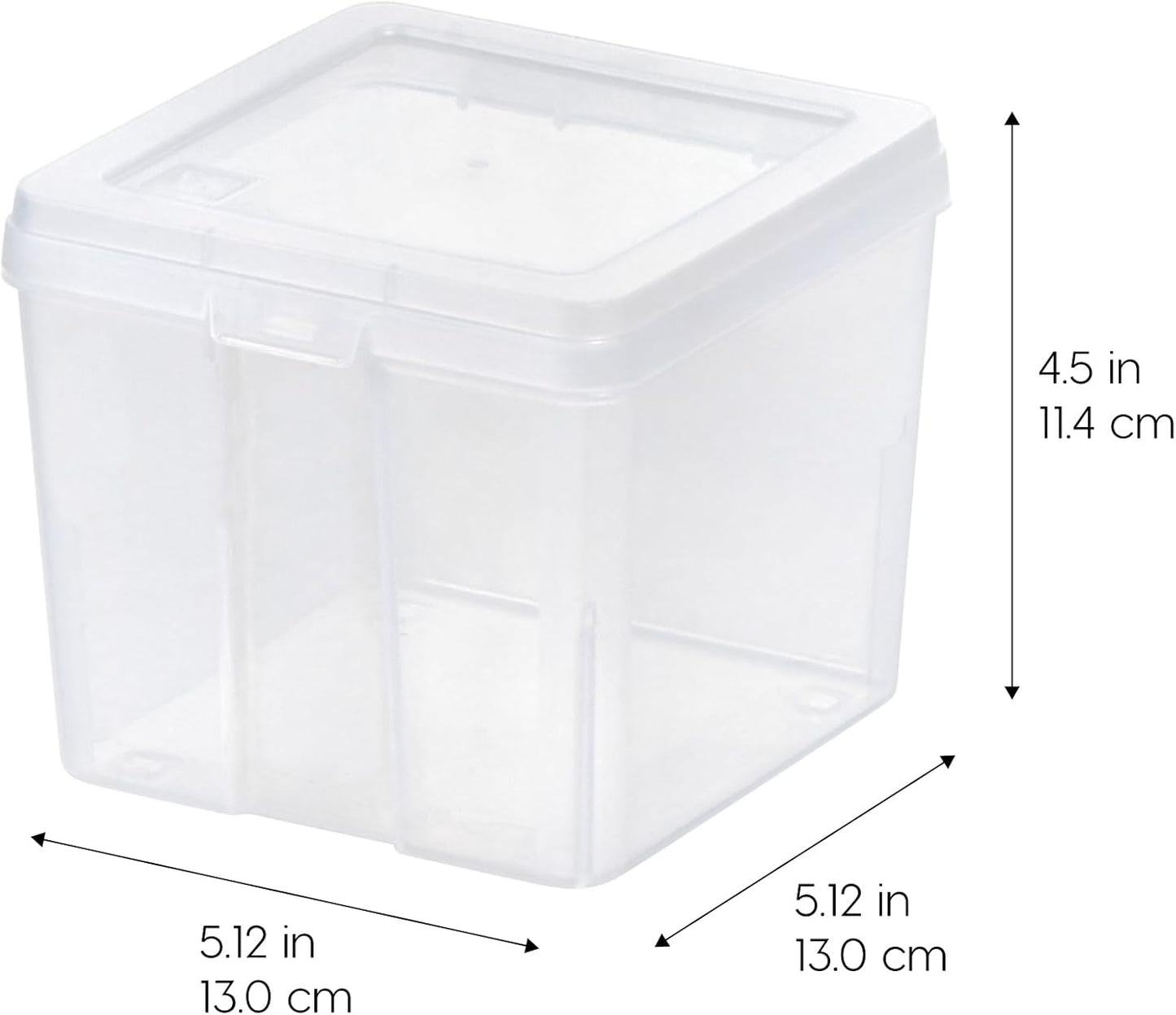 Vertical Plastic Flip Top Storage Containers Bins with Lids for Pantry, Home, Office, Organization