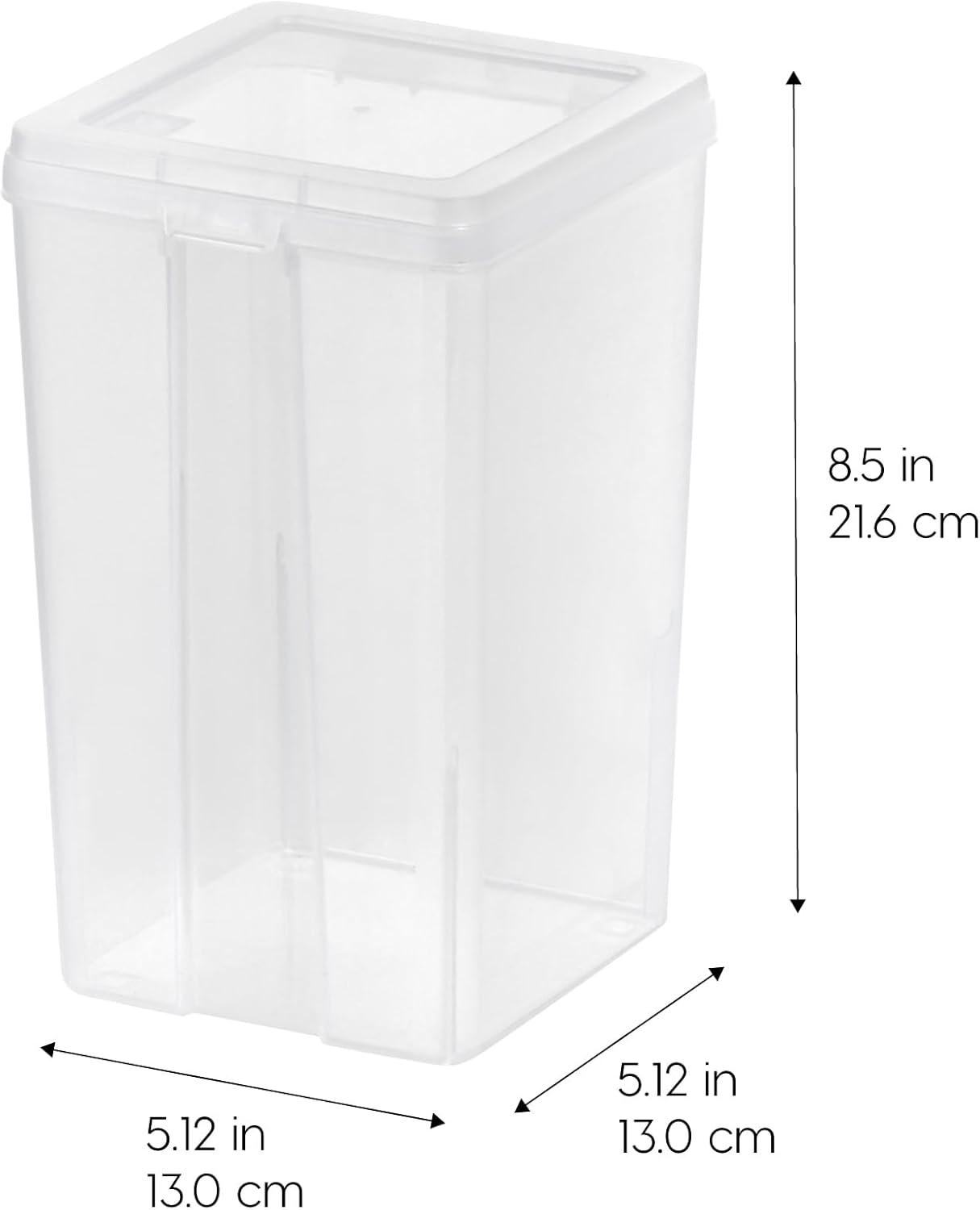 Vertical Plastic Flip Top Storage Containers Bins with Lids for Pantry, Home, Office, Organization