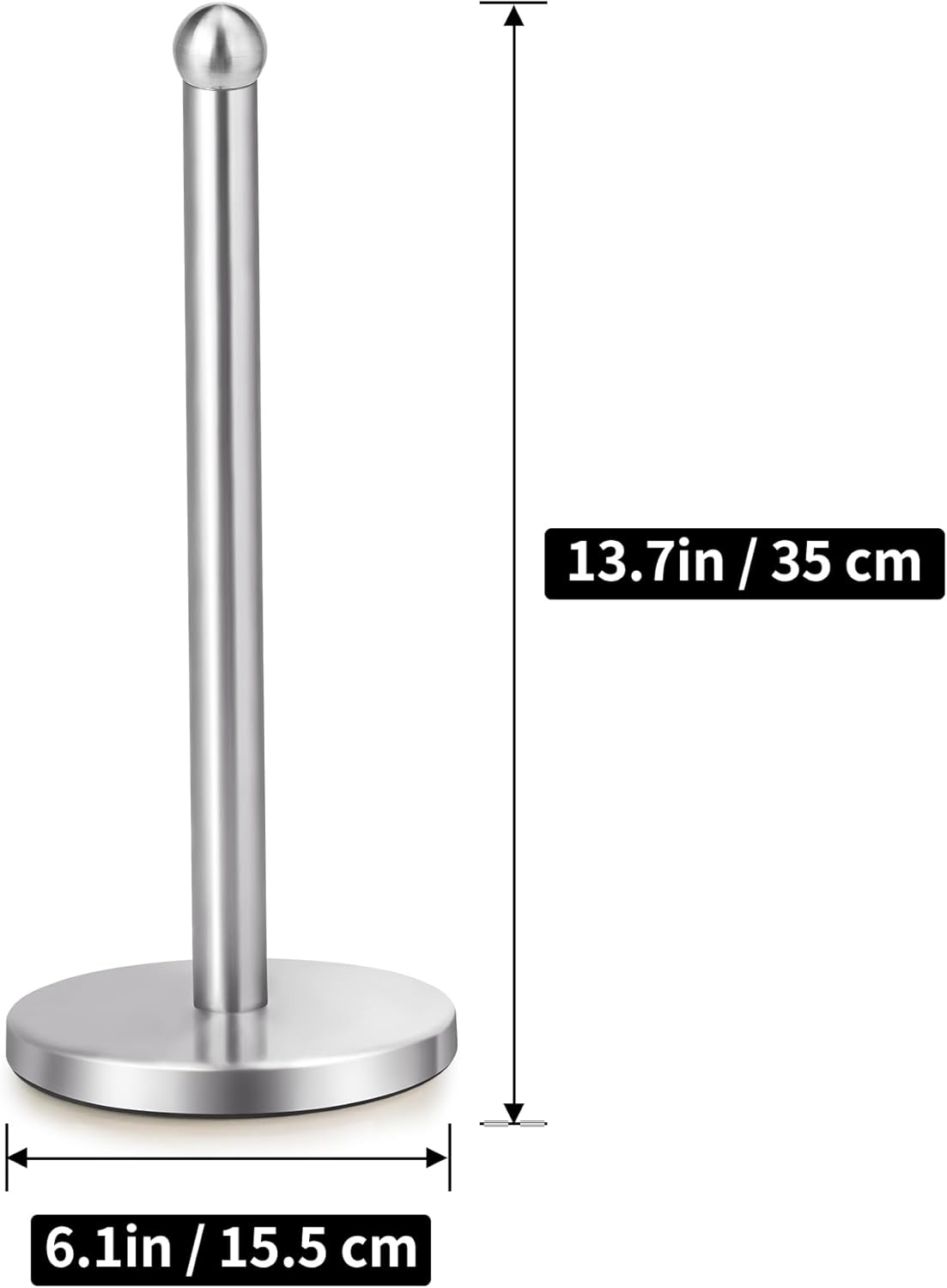 Paper Towel Holder Countertop, Paper Towel Holder with Solid Weighted Base
