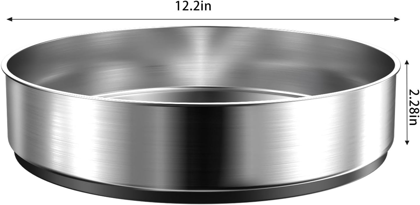 Pantry Cabinet Lazy Susan Stainless Steel Black Spice Rack Turntable