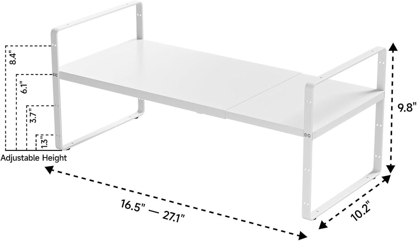 2Pack 16.5-27’’L Expandable Stackable Cabinet Shelves
