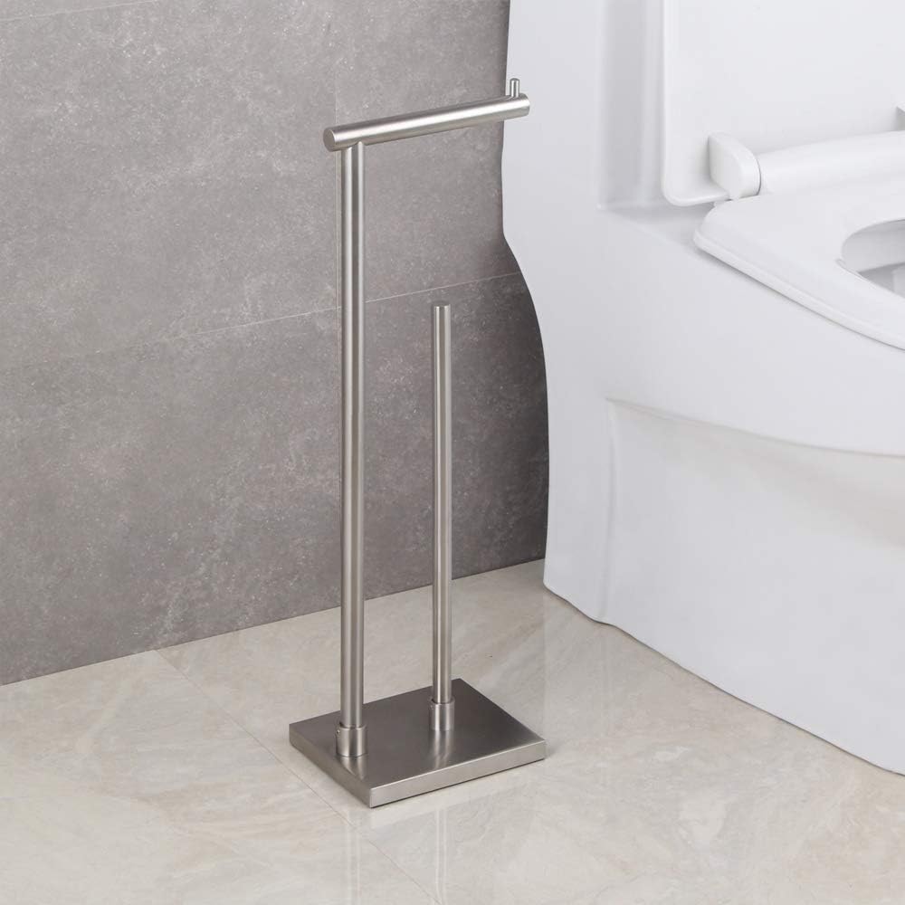 GERZWY Toilet Paper Holder Free Standing with Reserve