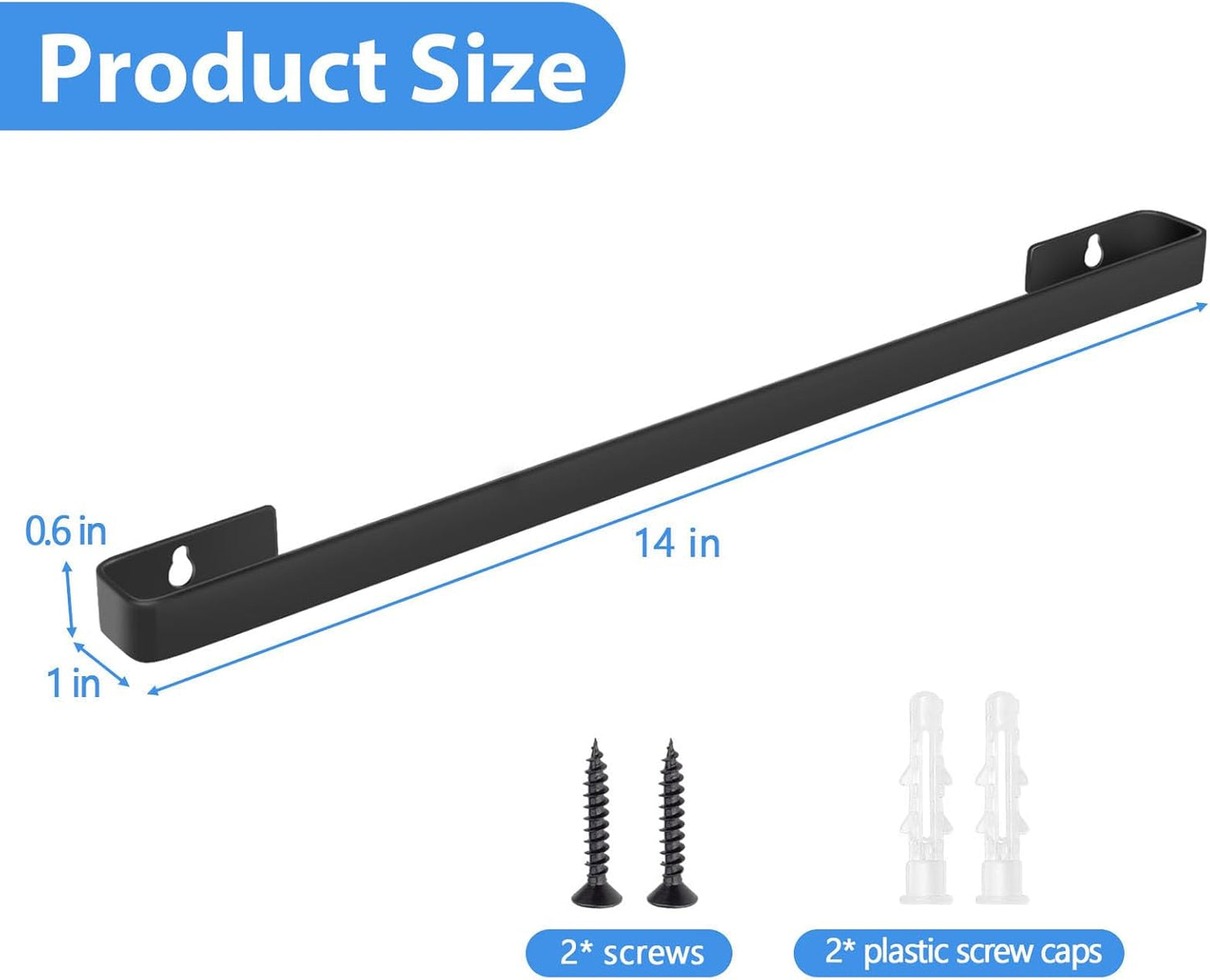 Spray Bottle Holder 14 Inches Slim Stainless-Steel Wall Mount Hanger for Spray Bottle
