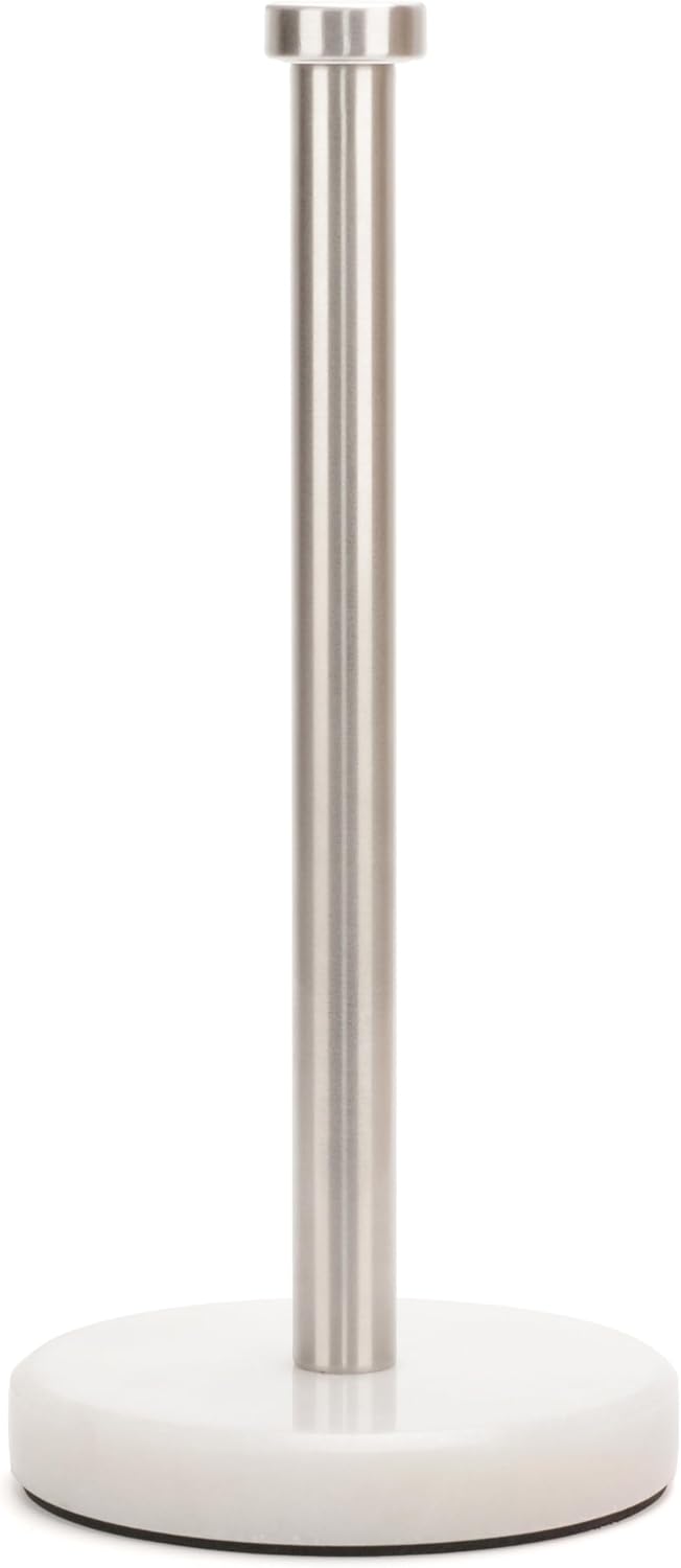 Paper Towel Holder Countertop, Heavy Weighted Marble Base Paper Towels Holder for Kitchen Counter