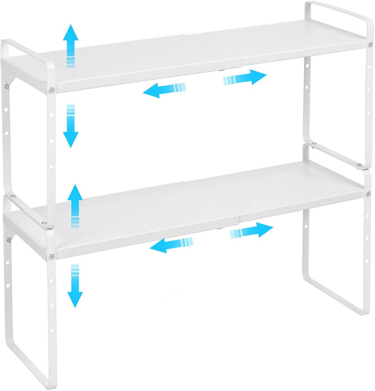 15.5 to 25.5 Inch Expandable Kitchen Cabinet Organizer Shelf