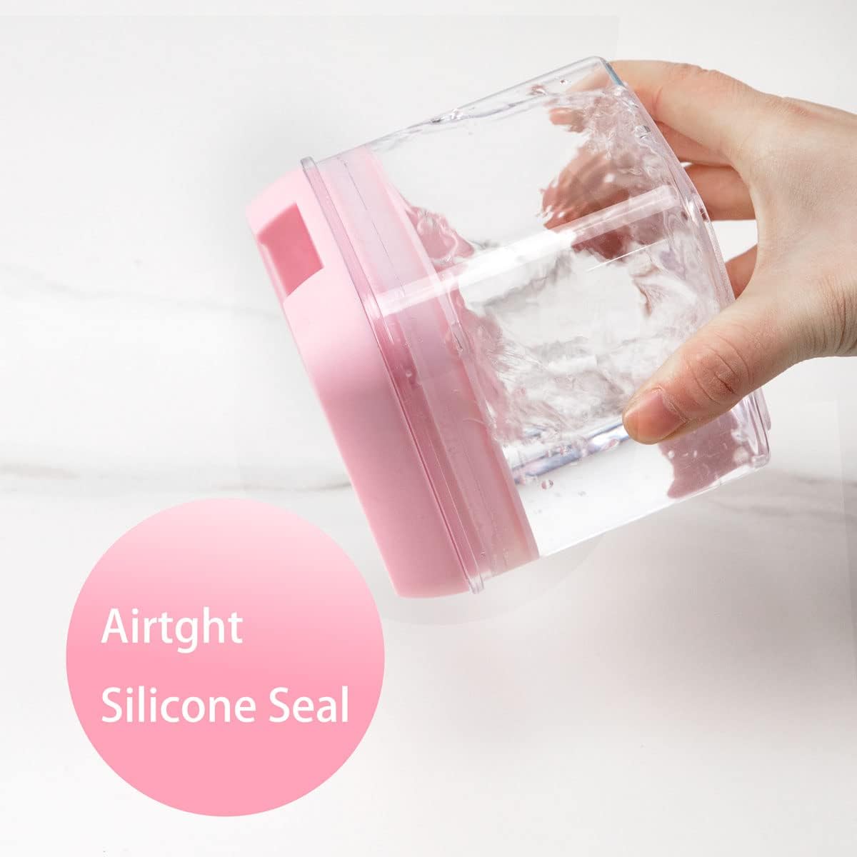 Airtight Food Storage Container Set-10 Piece BPA Free Clear Plastic Cereal Canisters with Easy Lock Lids-Kitchen & Pantry Organization Containers for Sugar, Flour, Cereal, Labels & Marker(Pink)