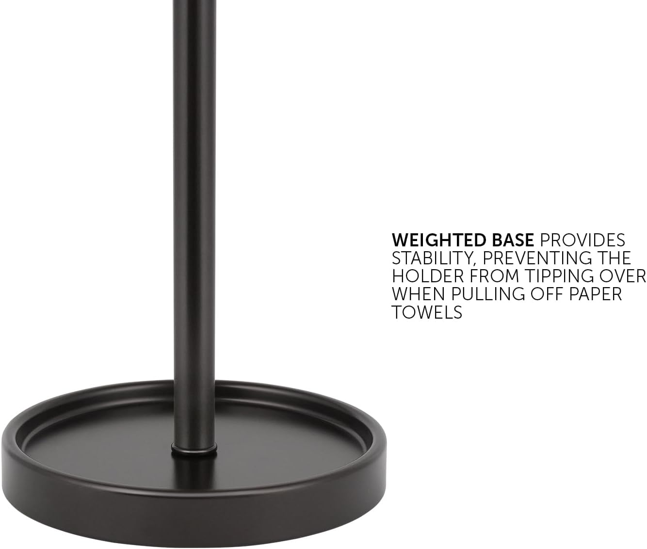 Countertop Paper Towel Holder - Modern Sleek Ball Minimalist Design - Color Oil Rubbed Bronze