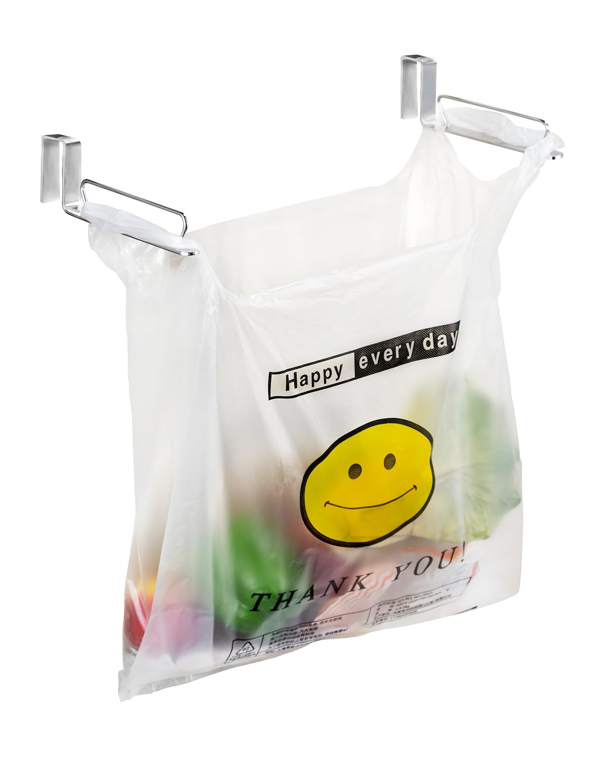 Stainless Steel Cabinet Door Trash Bag Holder for Kitchen Cabinet Door and Drawer