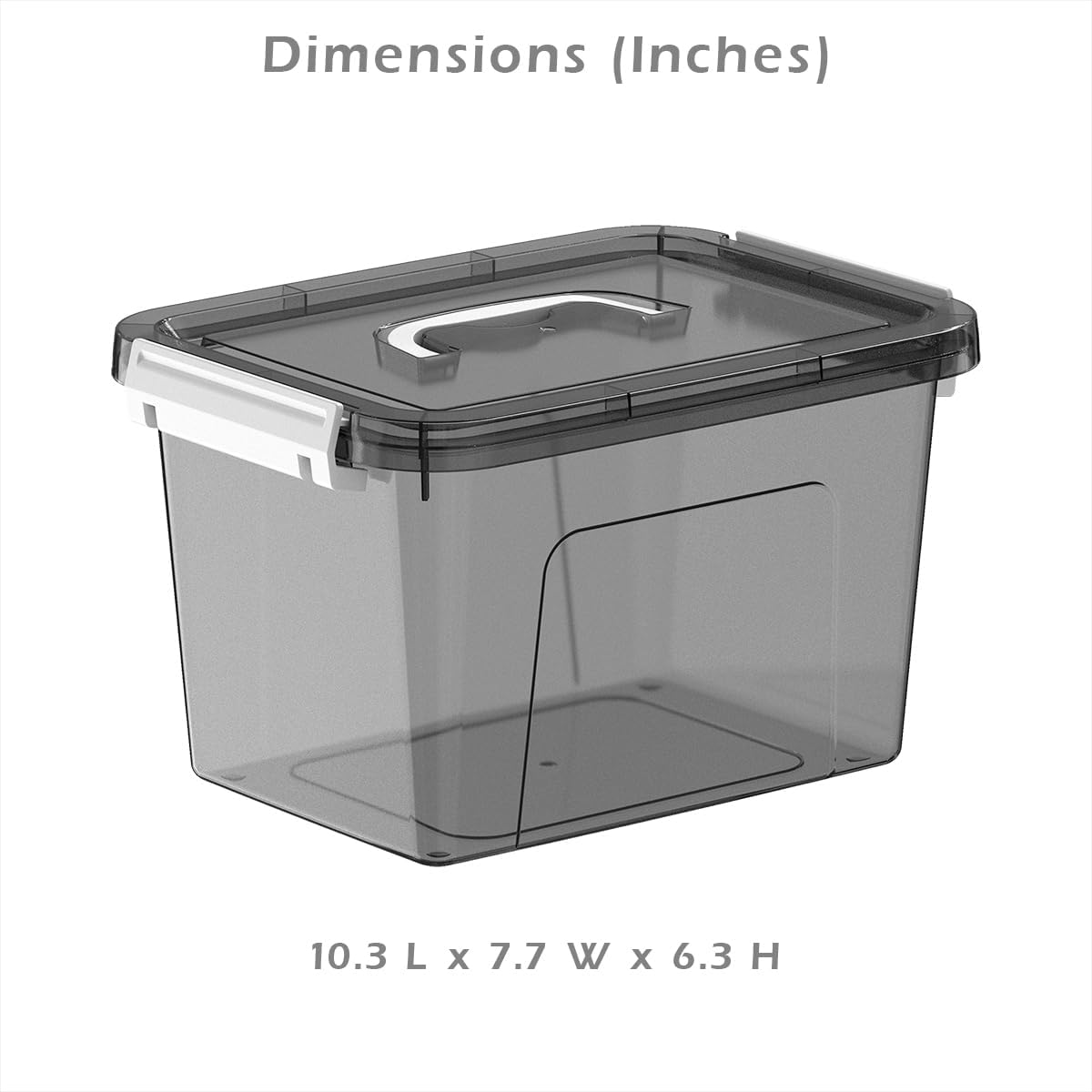 6 Quart Stackable Plastic Storage Bins with Lids
