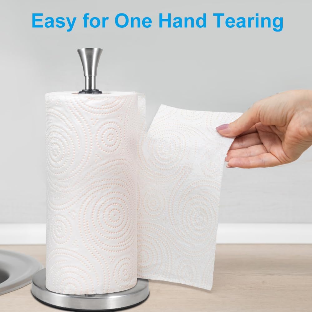Stainless Steel Paper Towel Holder, Designed for Easy One-Handed Operation
